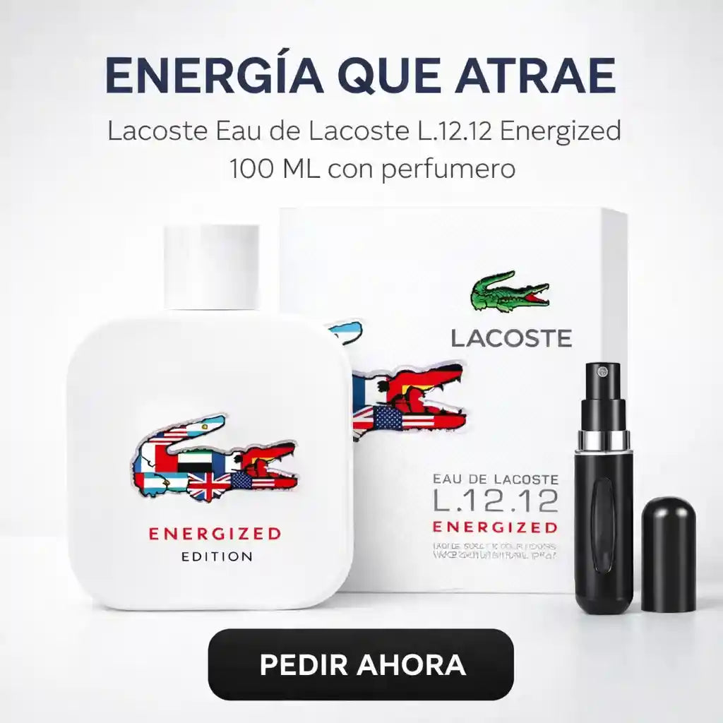Lacoste Eau de Lacoste L.12.12 Energized 100 ML + perfumero DE REGALO