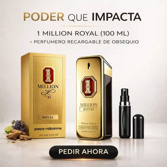 ONE MILLION ROYAL 100 ML MAS PERFUMERO RECARGABLE