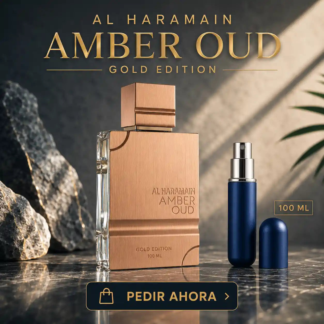 Al Haramain Amber Oud Gold Caja 100 ML + PERFUMERO (CABALLERO)