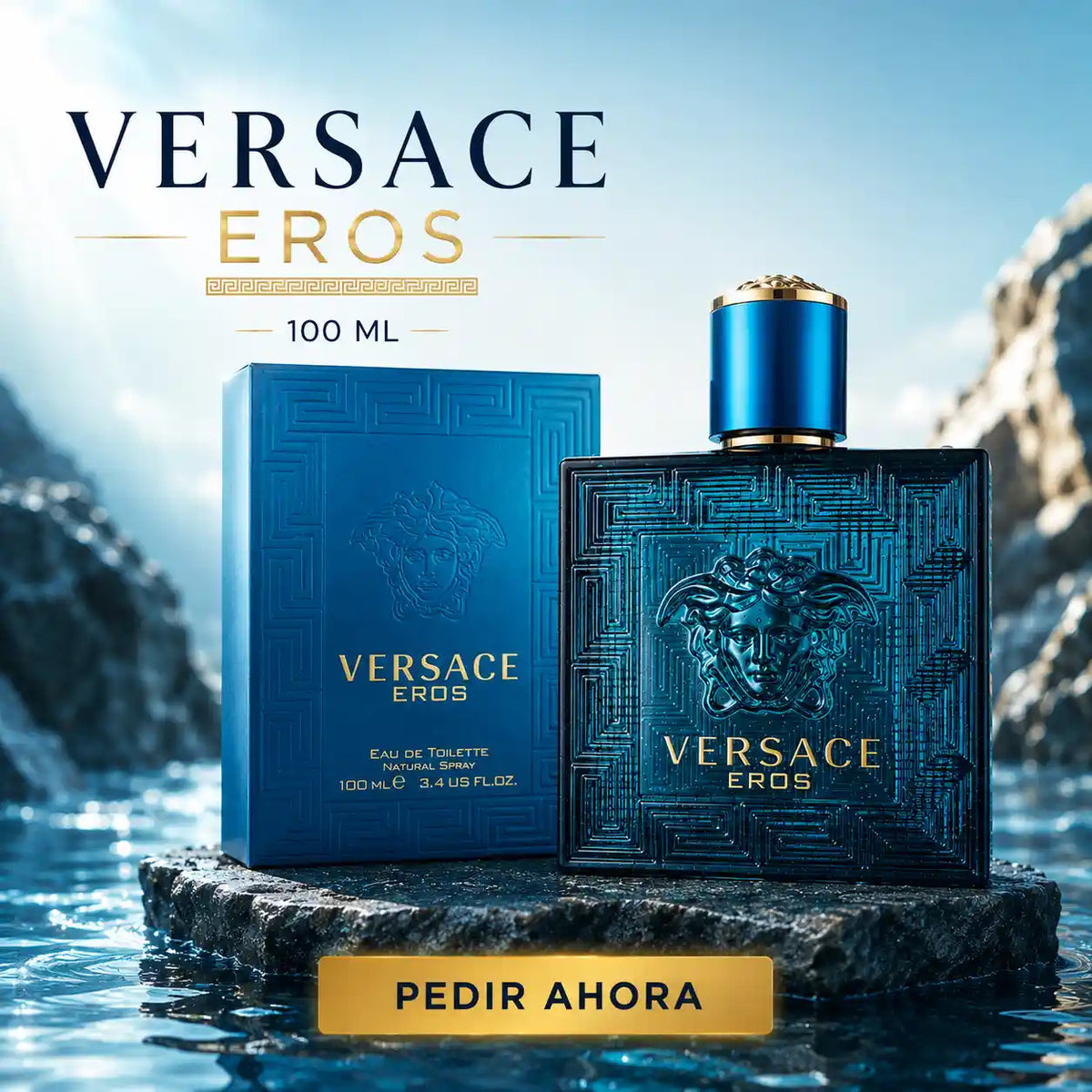 VERSACE EROS + PERFUMERO RECARGABLE (CABALLERO)