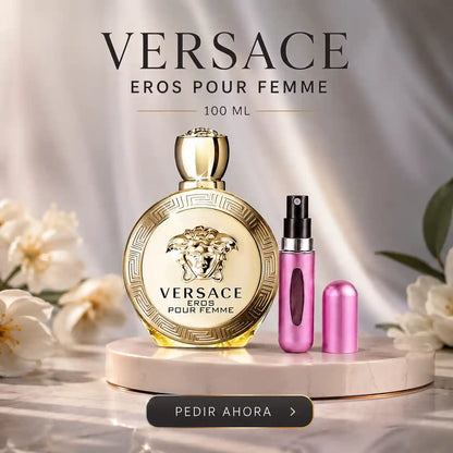 VERSACE EROS POUR FEMME +  PERFUMERO RECARGABLE (DAMA)