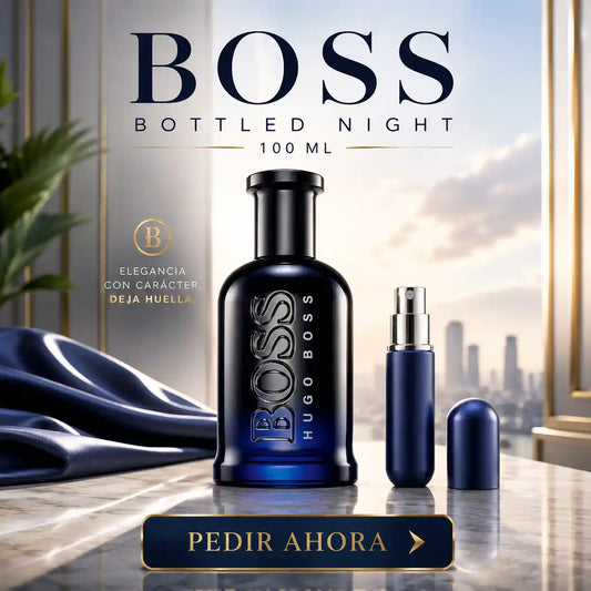 HUGO BOSS NIGHT 100 ML + PERFUMERO RECARGABLE (CABALLERO)