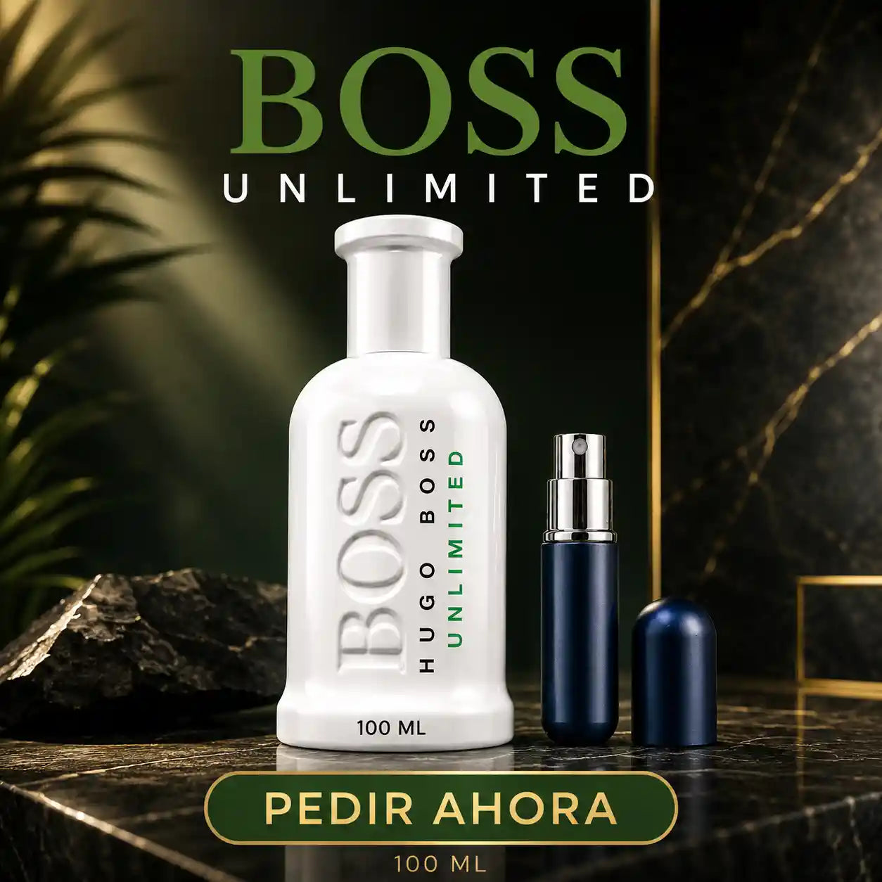 HUGO BOSS UNLIMITED 100 ML MAS PERFUMERO RECARAGABLE (CABALLERO)