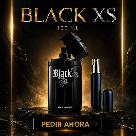 BLACK XS MEN 100 ML + PERFUMERO RECARGABLE (CABALLERO)
