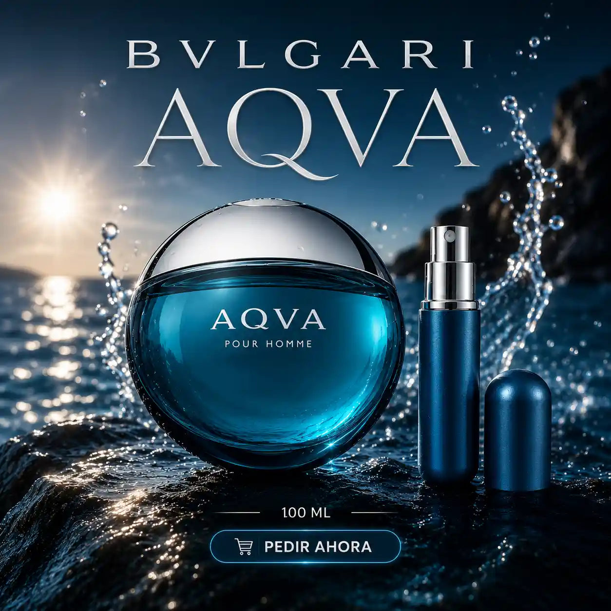Bvlgari Aqua Pour Home 100 ML + PERFUMERO RECARGABLE (CABALLERO)