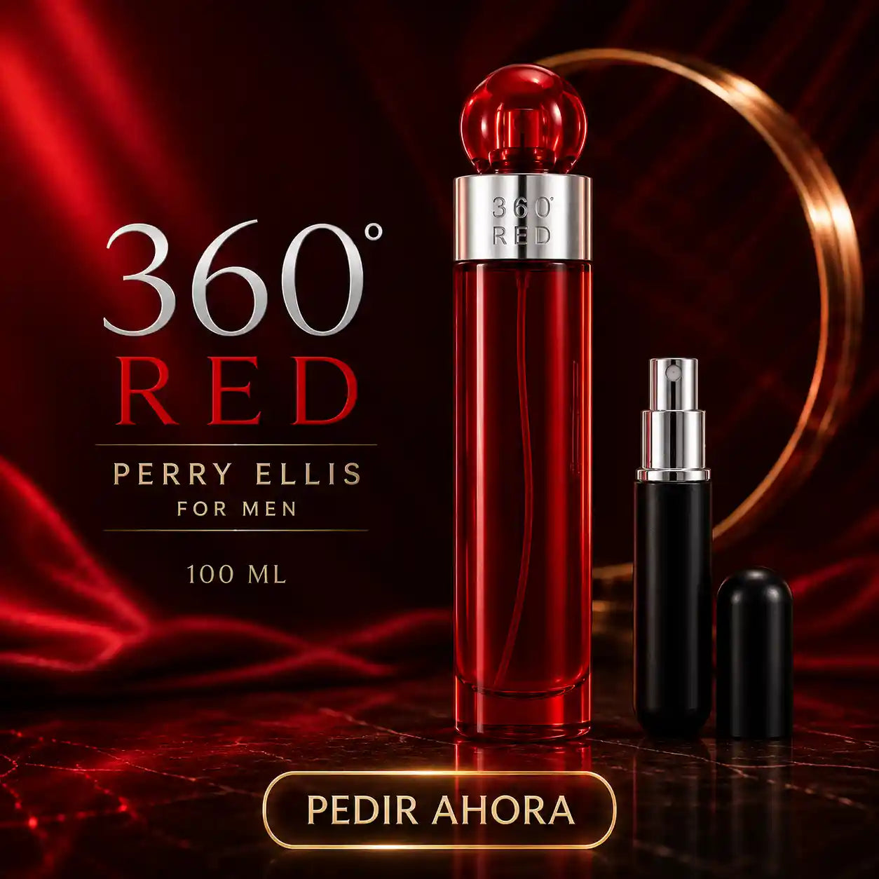 360 Red Men + PERFUMERO RECARGABLE