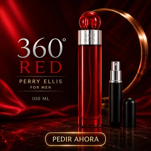 360 Red Men + PERFUMERO RECARGABLE
