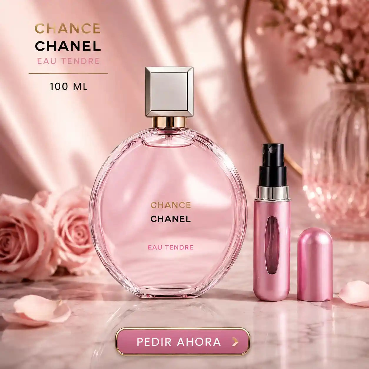 CHANCE CHANEL EAU TENDRE 100 ML + PERFUMERO RECARGABLE (DAMA)