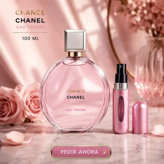 CHANCE CHANEL EAU TENDRE 100 ML + PERFUMERO RECARGABLE (DAMA)