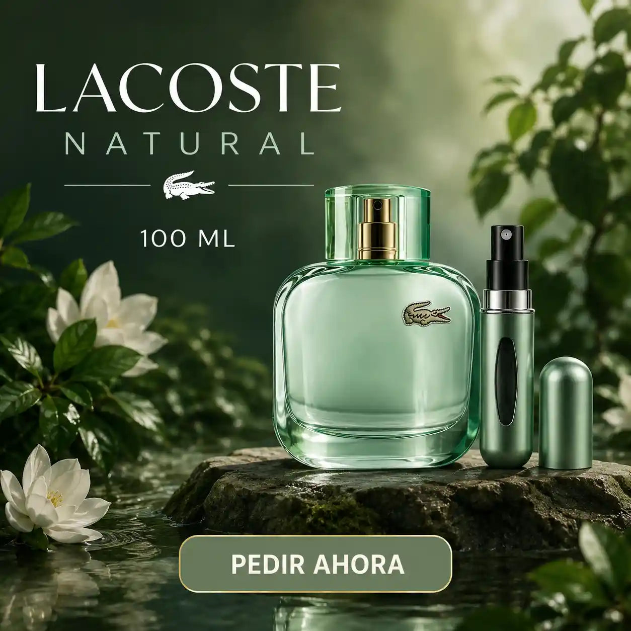 LACOSTE NATURAL 100 + PERFUMERO RECARGABLE GRATIS (DAMA)