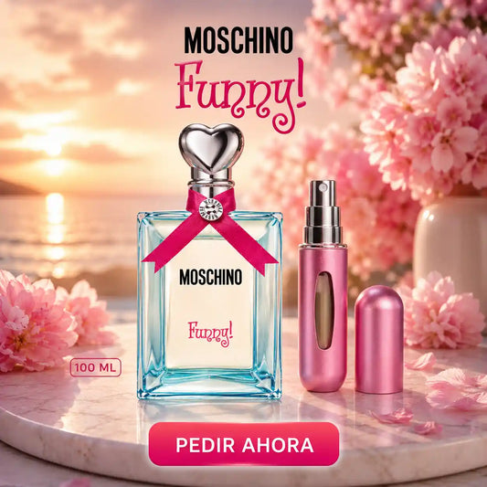 MOSCHINO FUNNY 100 ML + PERFUMERO RECARGABLE GRATIS