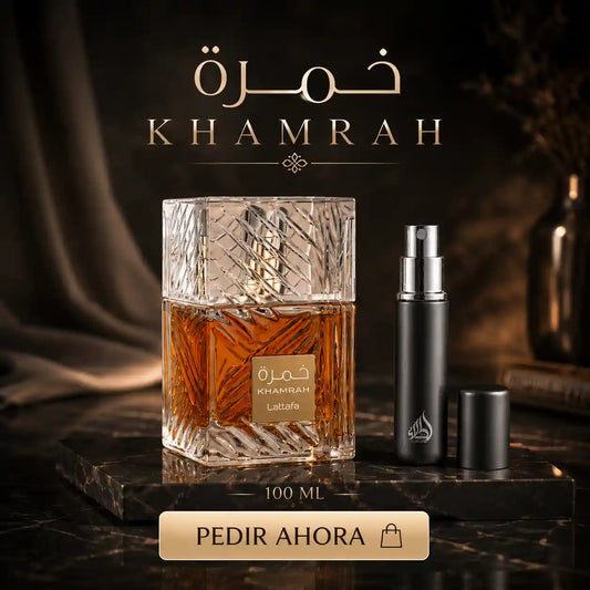 KHAMRAH LATAFFA CAJA 100 ML + PERFUMERO RECARGABLE (CABALLERO)