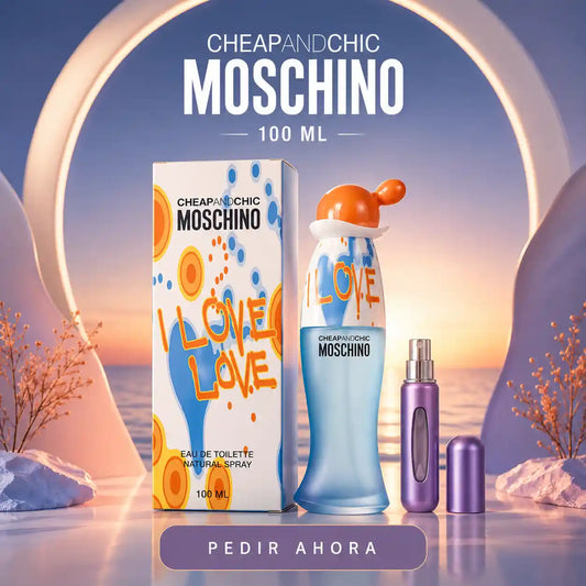 LOVE LOVE MOSCHINO 100 ML + PERFUMERO RECARGABLE GRATIS (DAMA)