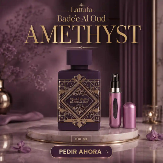 Lattafa Amethyste Caja  100 ML + PERFUMERO RECARGABLE (UNISEX)