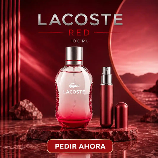 LACOSTE RED 100ML + PERFUMERO RECARGABLE GRATIS (CABALLERO)