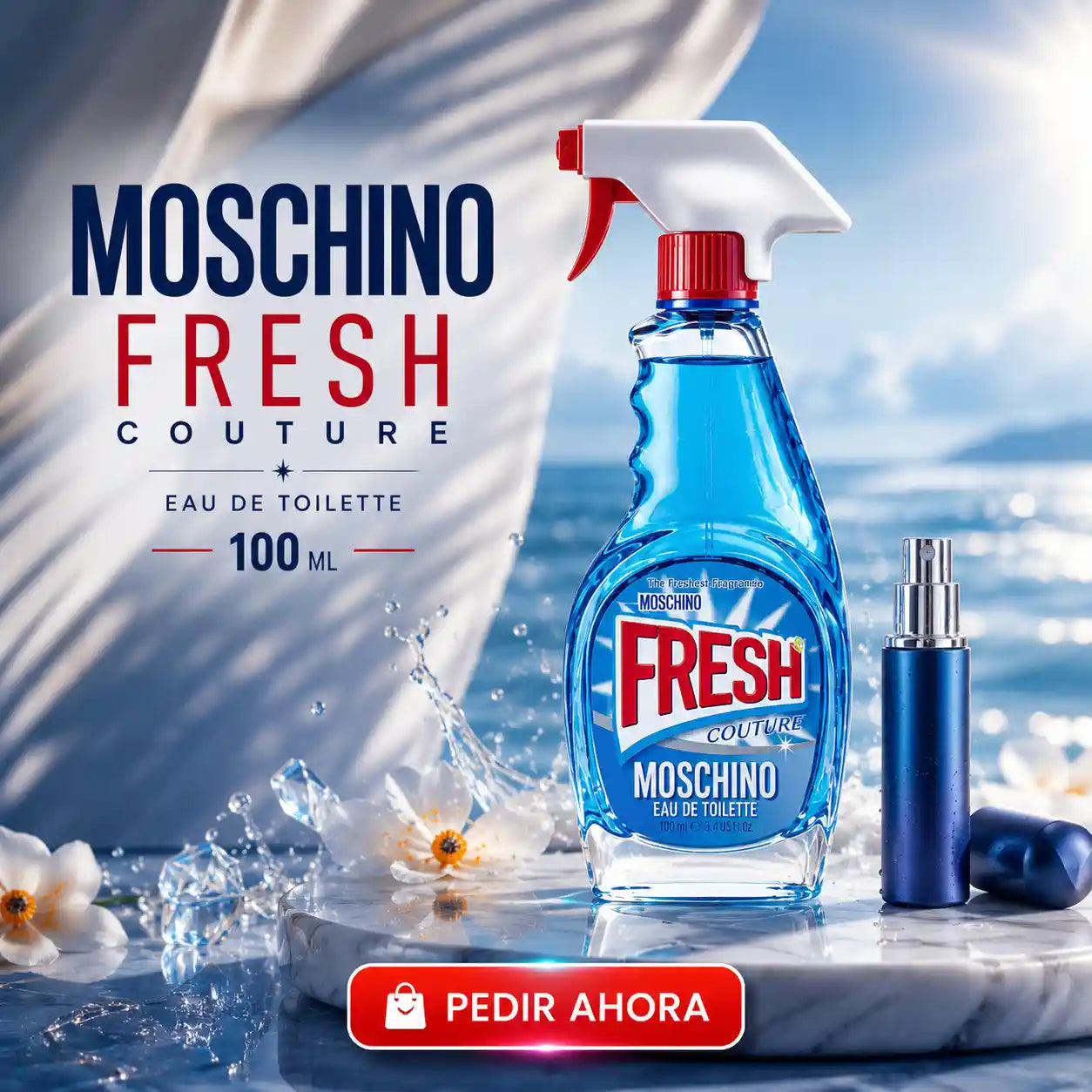 MOSCHINO FRESH COUTURE 100 ML + PERFUMERO RECARGABLE (DAMA)