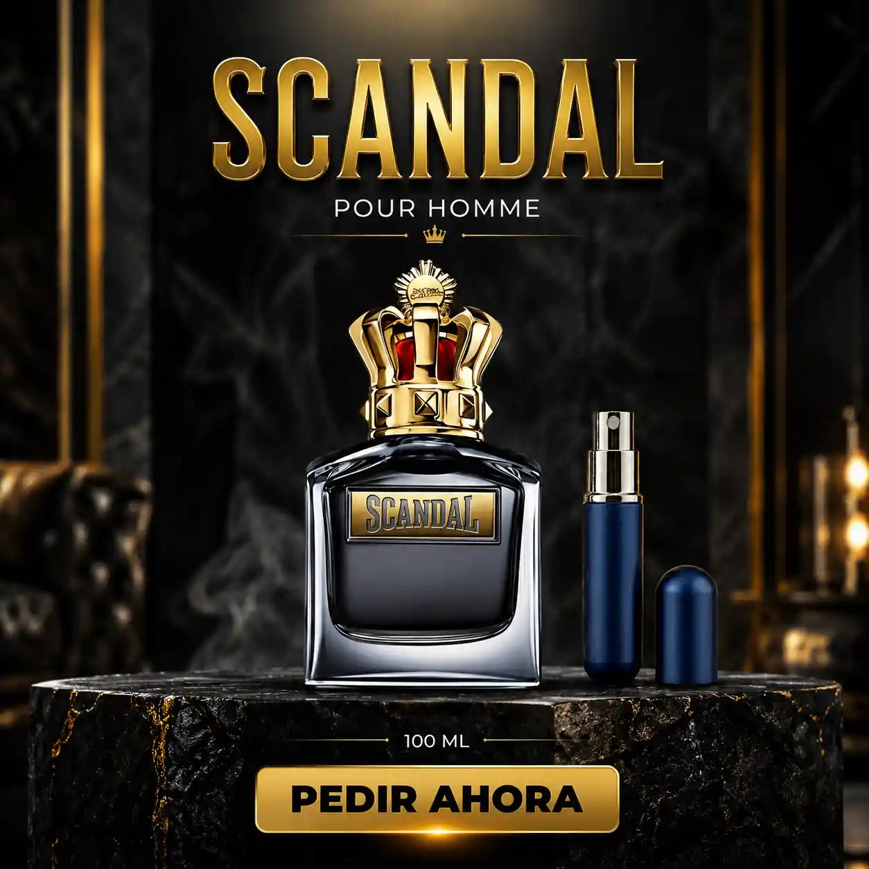 SCANDAL MEN 100 ML + PERFUMERO RECARGABLE GRATIS (CABALLERO)