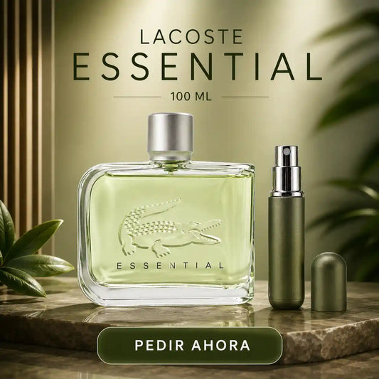 LACOSTE ESSENCIAL 100 ML + PERFUMERO RECARGABLE GRATIS (CABALLERO)