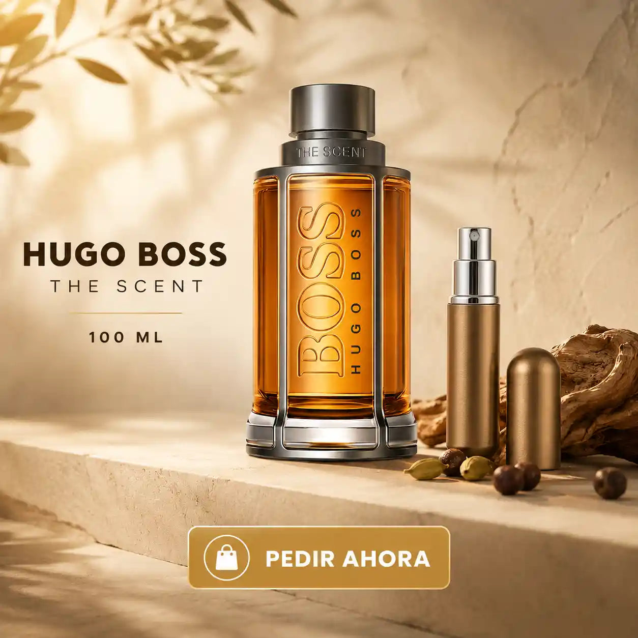 HUGO BOSS THE SCENT 100 ML + PERFUMERO RECARGABLE GRATIS (CABALLERO)