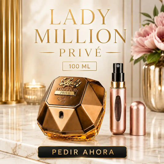 LADY MILLION PRIVE 100 ML + PERFUMERO RECARGABLE (DAMA)