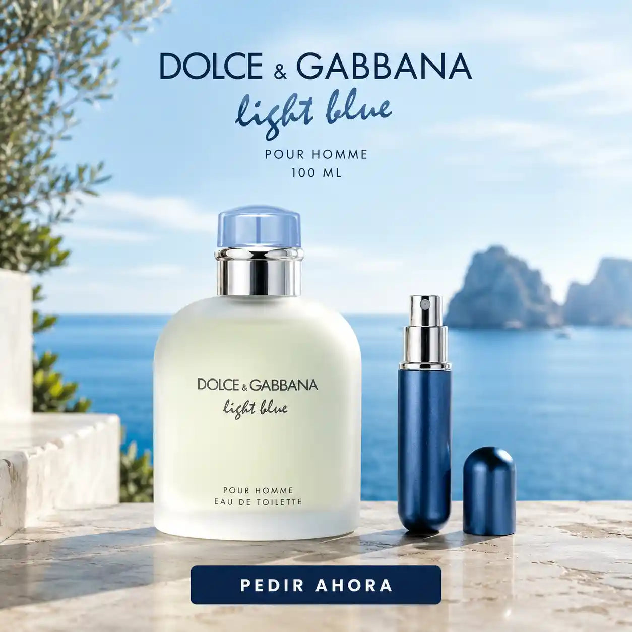 LIGHT BLUE MEN 100 ML + PERFUMERO RECARGABLE GRATIS (CABALLERO)