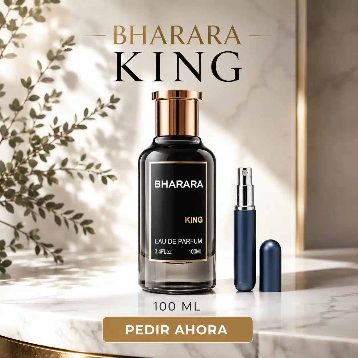 BHARARA KING CAJA 100 ML + PERFUMERO RECARGABLE (CABALLERO)