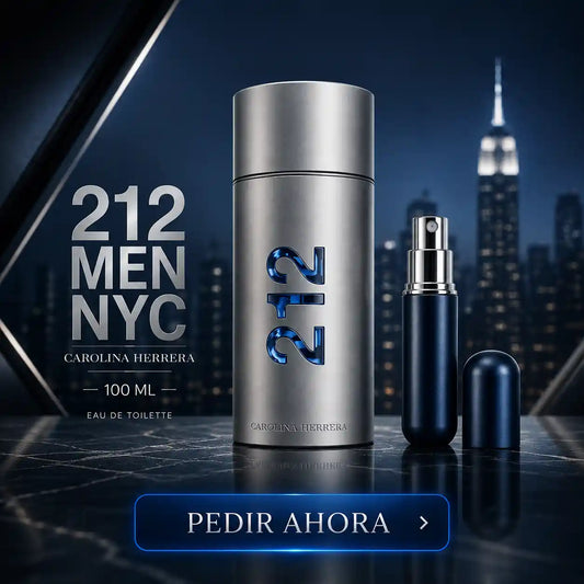 212 NYC MEN 100 ML CAROLINA HERRERA + PERFUMERO RECARGABLE (CABALLERO)