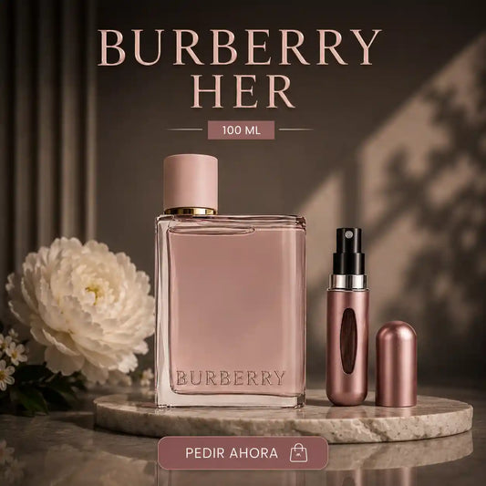 BURBERRY HER 100 ML + PERFUMERO RECARGABLE (DAMA)