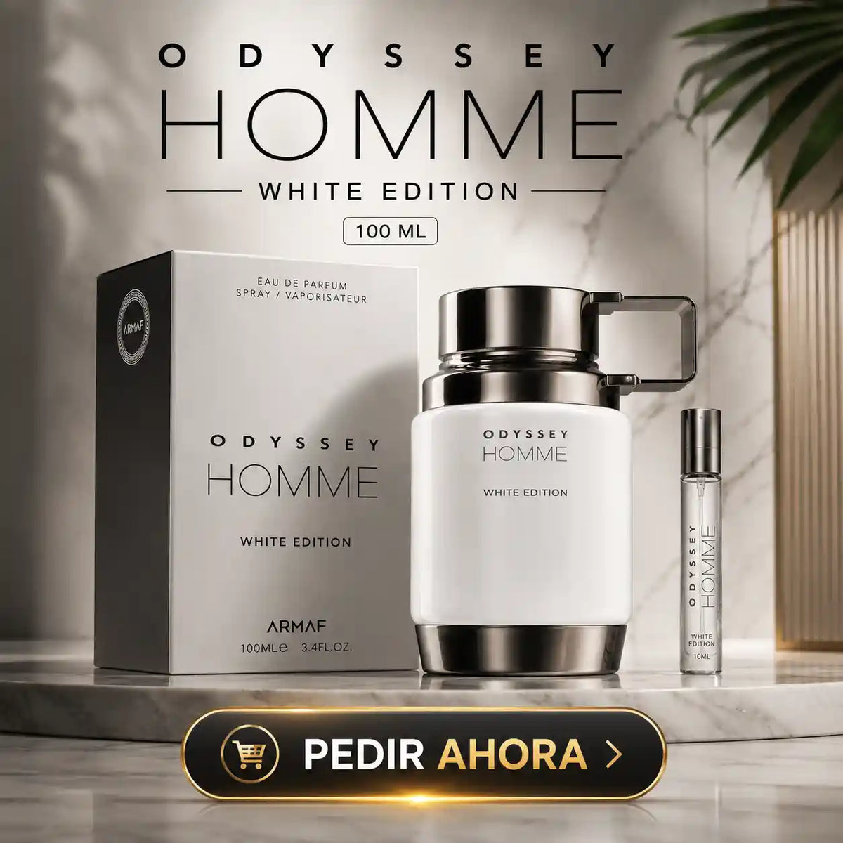 ODYSSEY HOMME WHITE + PERFUMERO RECARGABLE (CABALLERO)