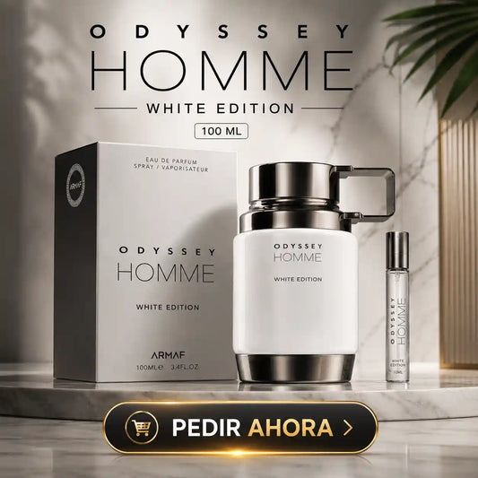 ODYSSEY HOMME WHITE + PERFUMERO RECARGABLE (CABALLERO)