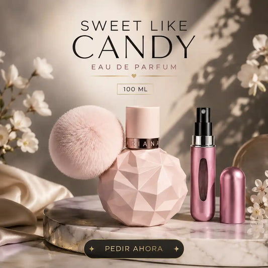 SWEET LIKE CANDY + UN PERFUMERO RECARGABLE (DAMA)
