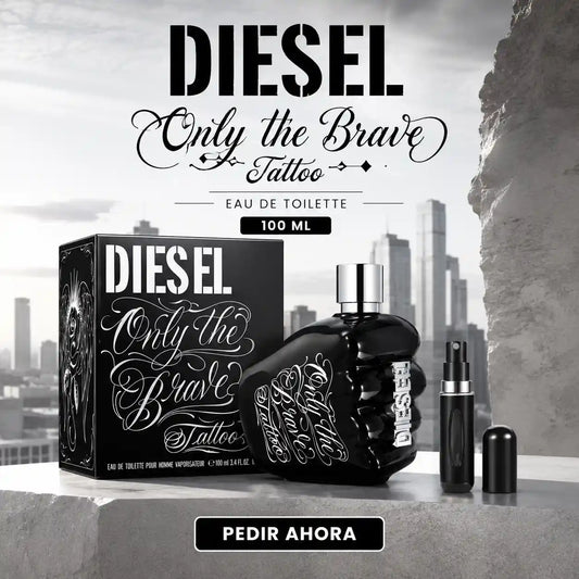 DIESEL ONLY THE BRAVE TATTO 100 ML + PERFUMERO RECARGABLE (CABALLERO)