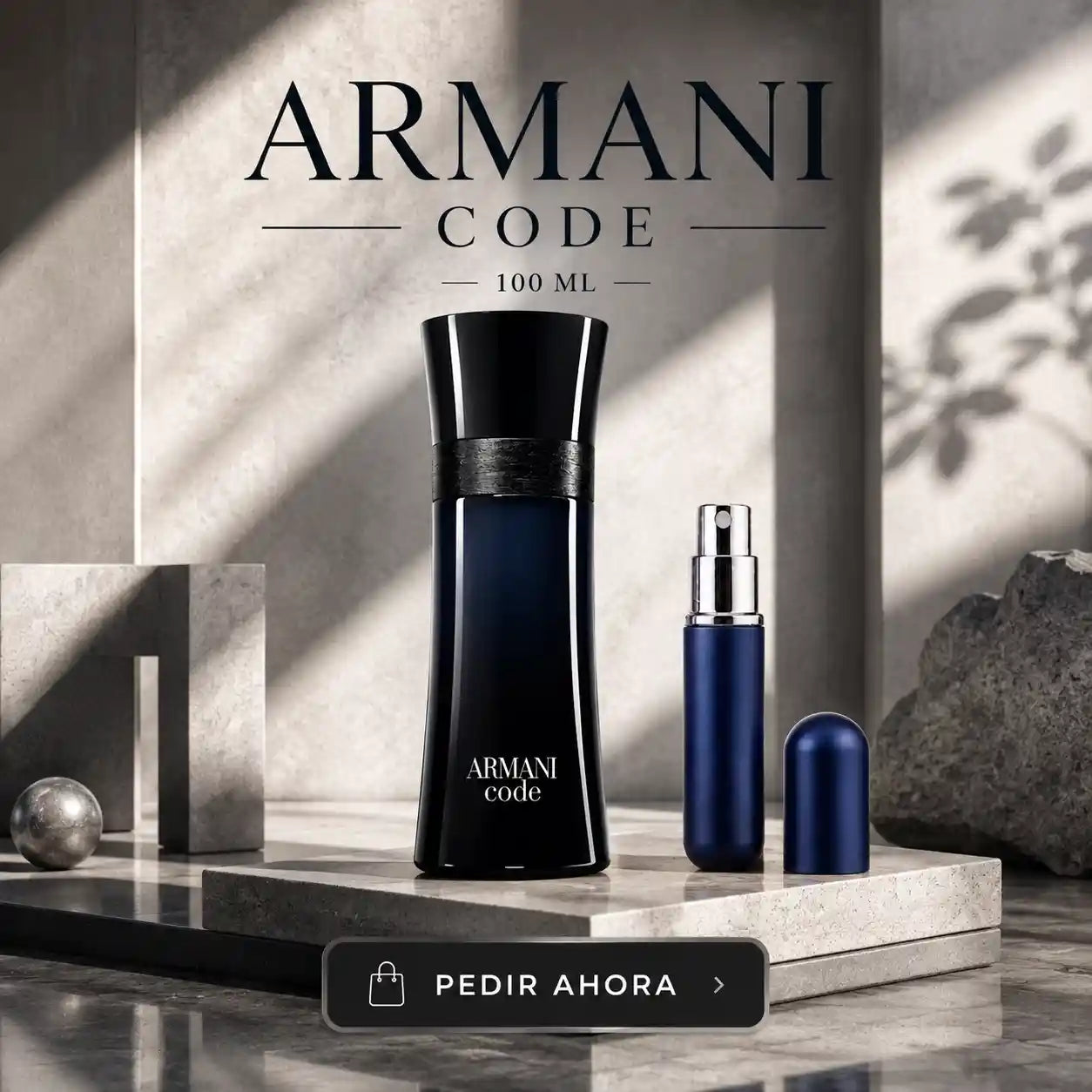ARMANI CODE 100 ML + PERFUMERO RECARGABLE (CABALLERO)