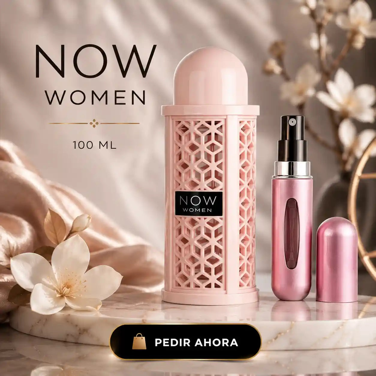 NOW WOMEN +  PERFUMERO RECARGABLE (DAMA)