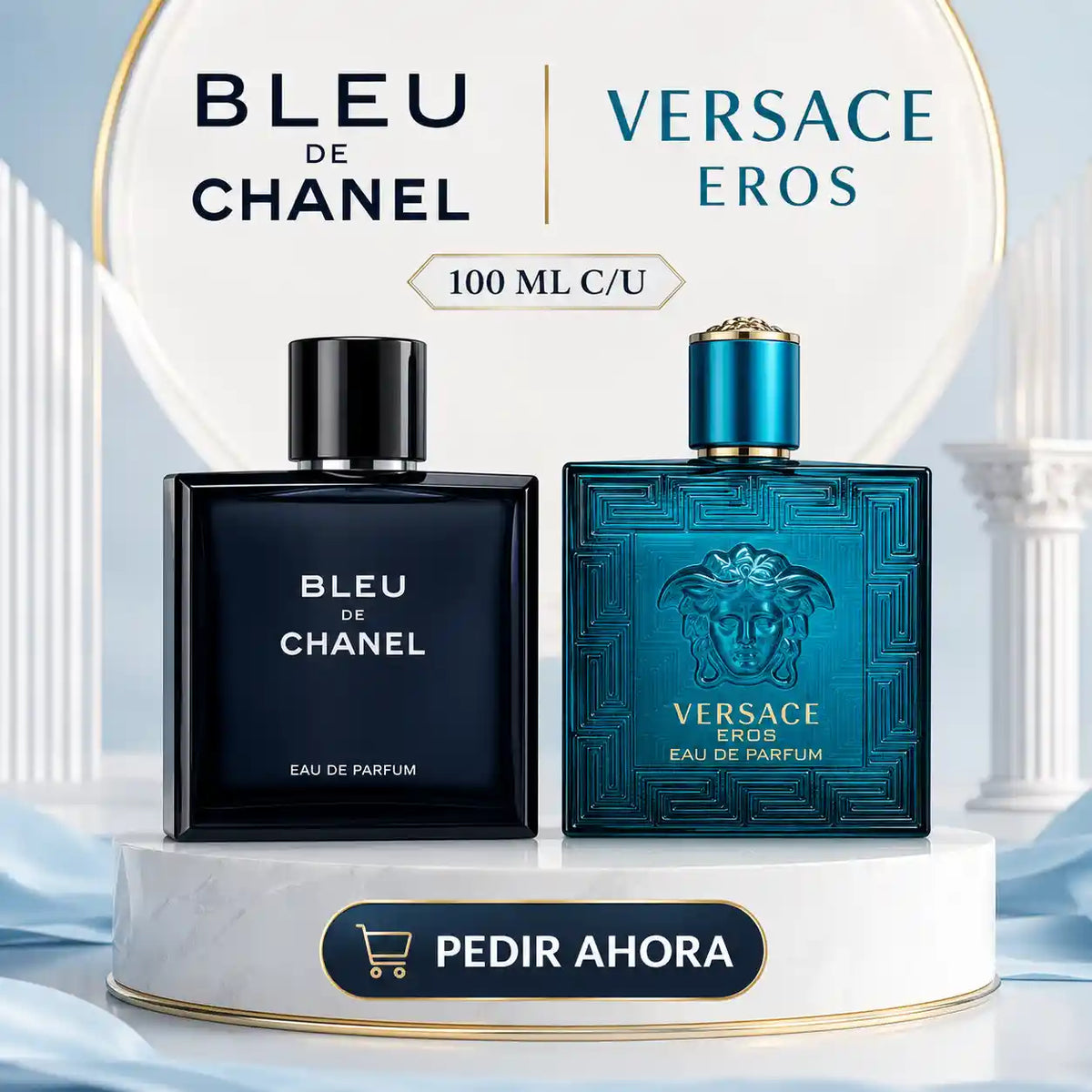 PROMO DUO (2 PERFUMES BLEU CHANEL, VERSACE EROS) + PERFUMERO