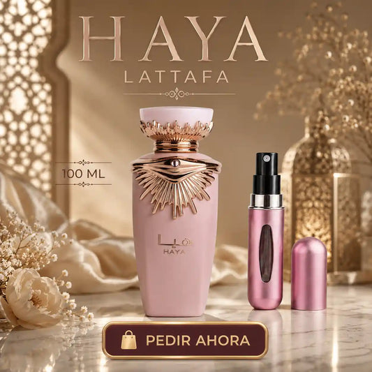 HAYA LATTAFA CAJA + UN PEFUMERO RECARGABLE (DAMA)