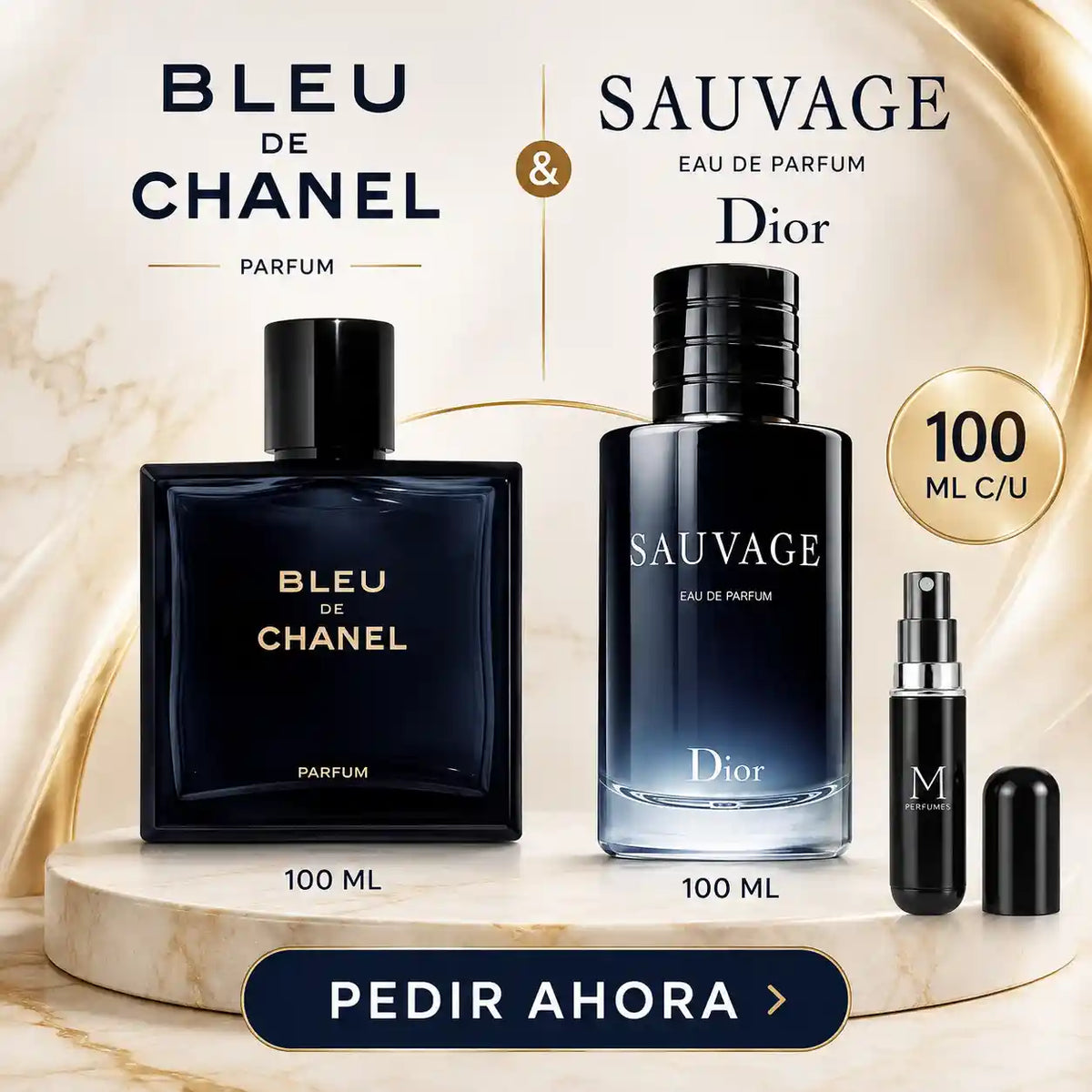 PROMO DUO (2 PERFUMES SAUVAGE, BLEU CHANEL) + PERFUMERO