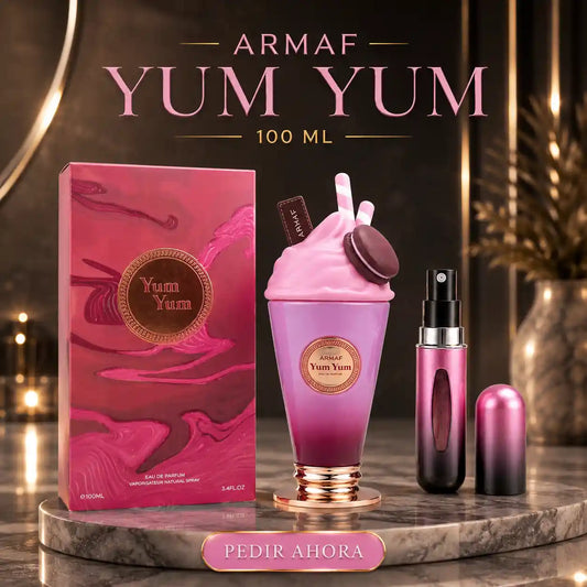 YUM YUM EN ESTUCHE DE LUJO + PERFUMERO RECARGABLE (DAMA)