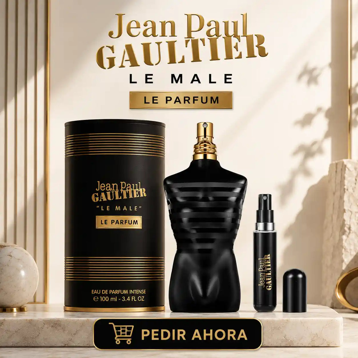 JEAN PAUL LE MALE LATA PARFUM MAS PERFUMERO RECARGABLE (CABALLERO)