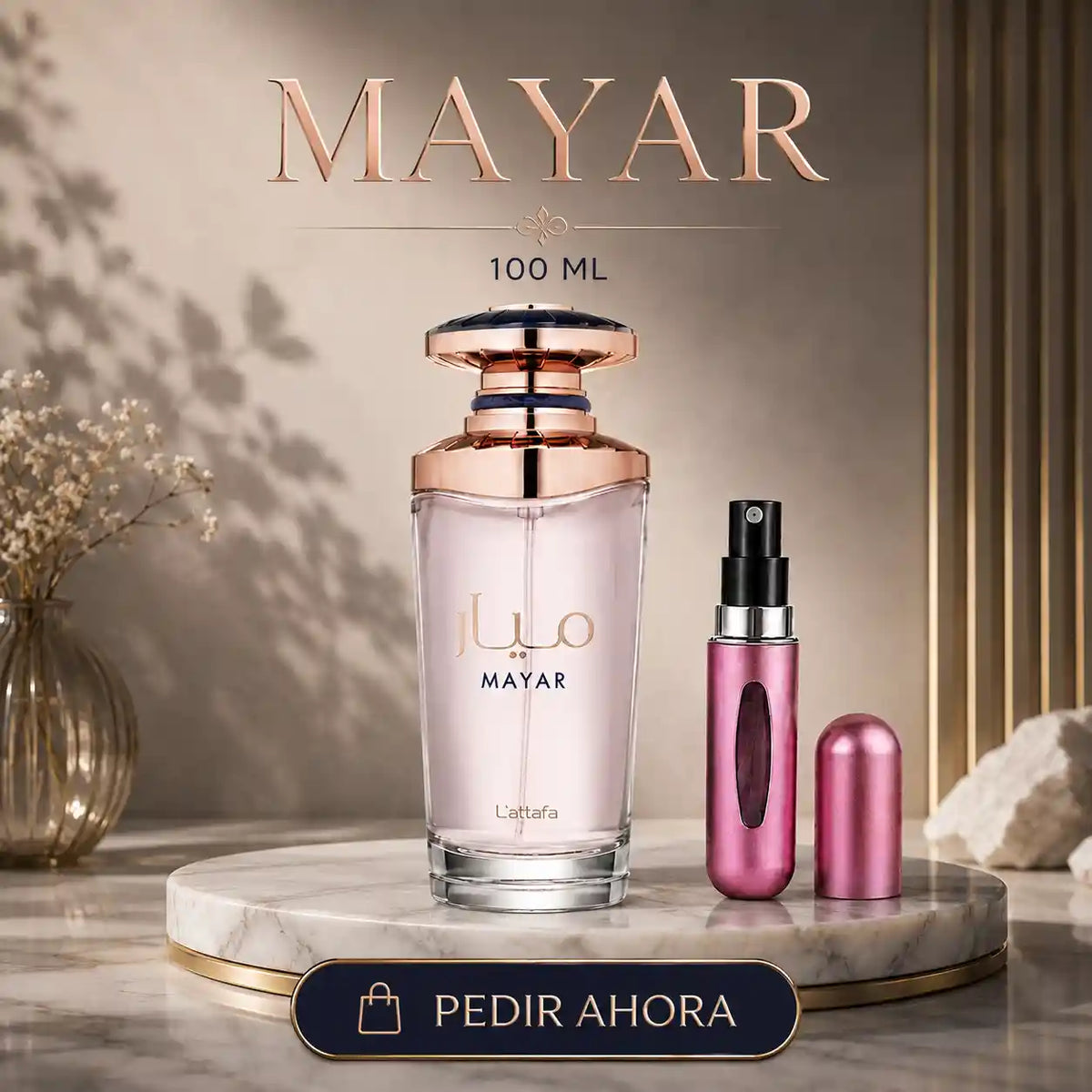 MAYAR LATTAFA + UN PERFUMERO RECARGABLE (DAMA)