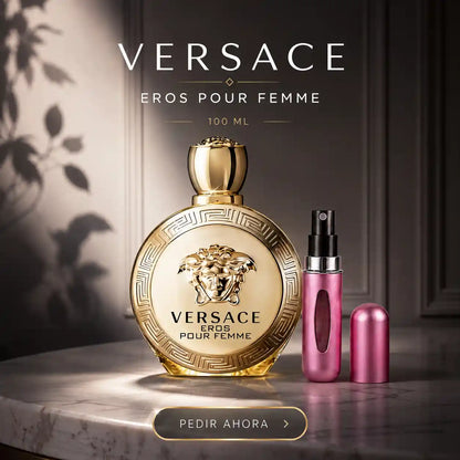 VERSACE EROS POUR FEMME +  PERFUMERO RECARGABLE (DAMA)
