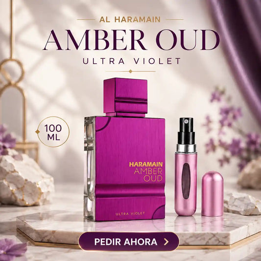 AL HARAMAIN ULTRA VIOLET CAJA 100 ML + PERFUMERO RECARGABLE (DAMA)