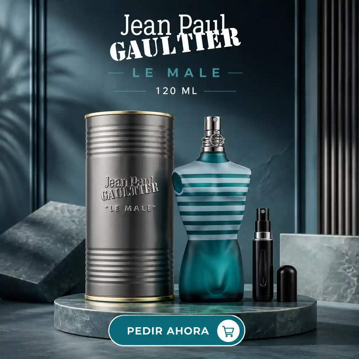 JEAN PAUL LE MALE 120 ML +  PERFUMERO RECARGABLE (CABALLERO)