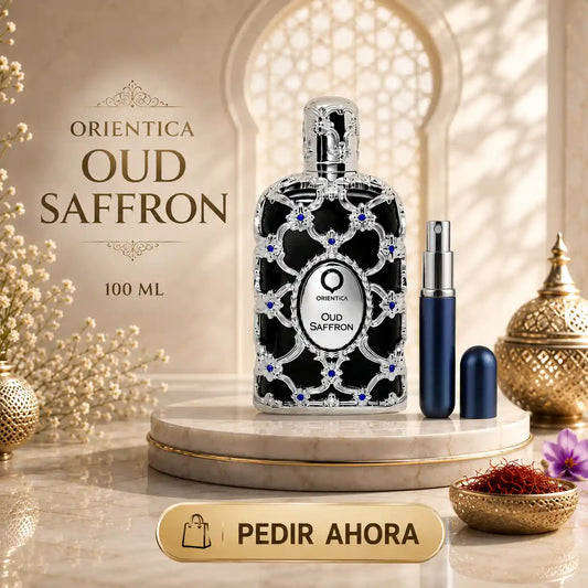 ORIENTICA OUD SAFFRON ESTUCHE DE LUJO +  PERFUMERO RECARGABLE (CABALLERO)