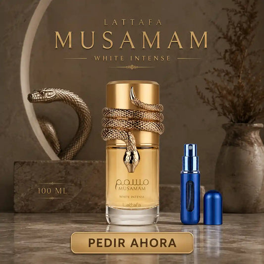 MUSAMAM WHITE + PERFUMERO RECARGABLE  (UNISEX)