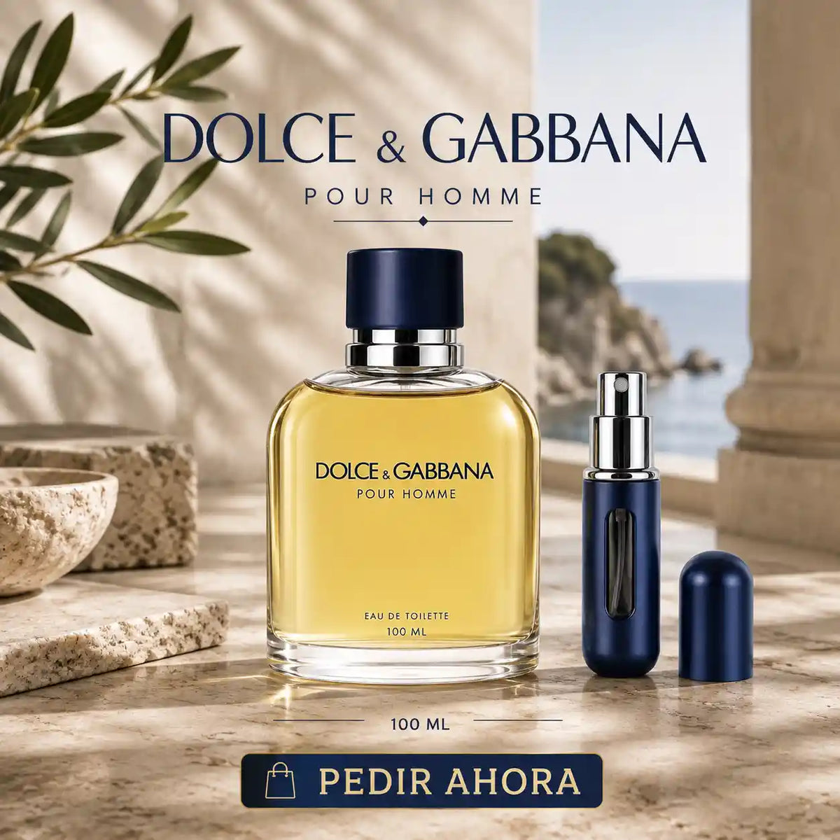 DOLCE GABBANA POUR HOMME + PERFUMERO RECARGABLE (CABALLERO)