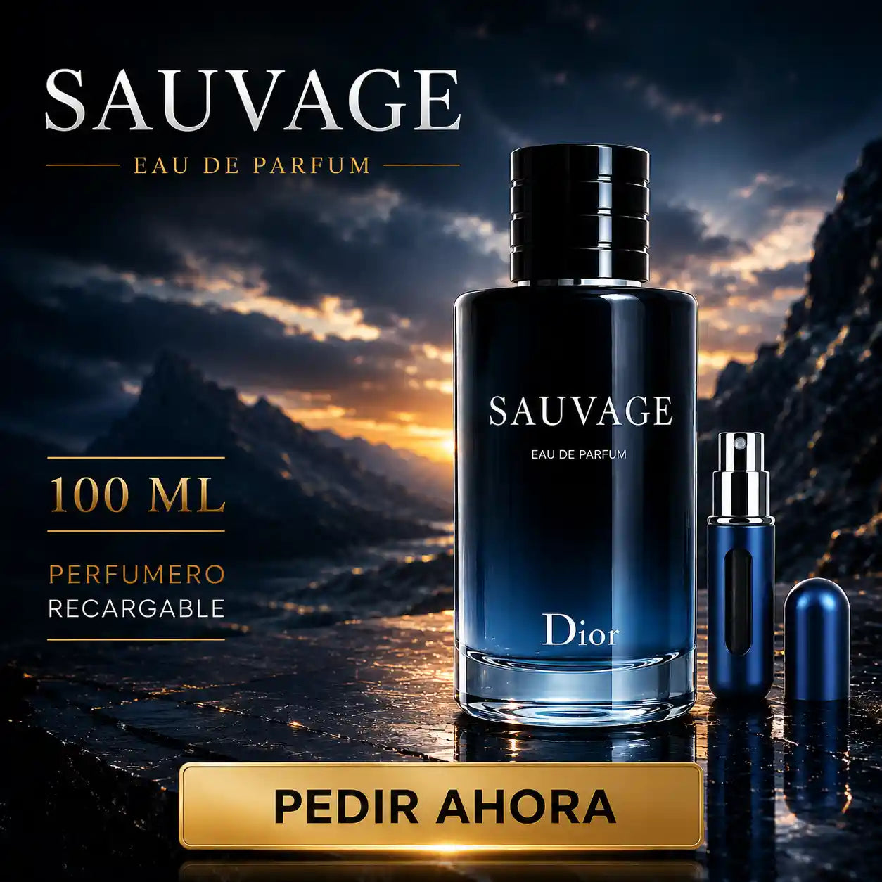 SAUVAGE DIOR 100 ML + PERFUMERO RECARGABLE GRATIS