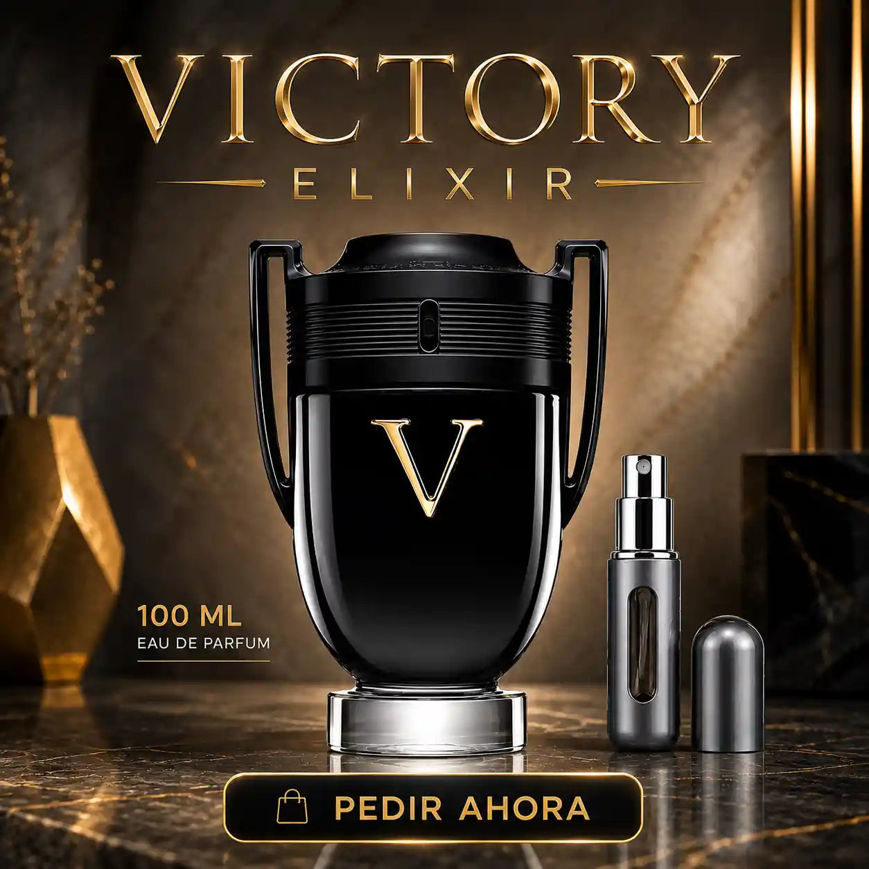 INVICTUS VICTORY 100 ML + PERFUMERO RECARGABLE