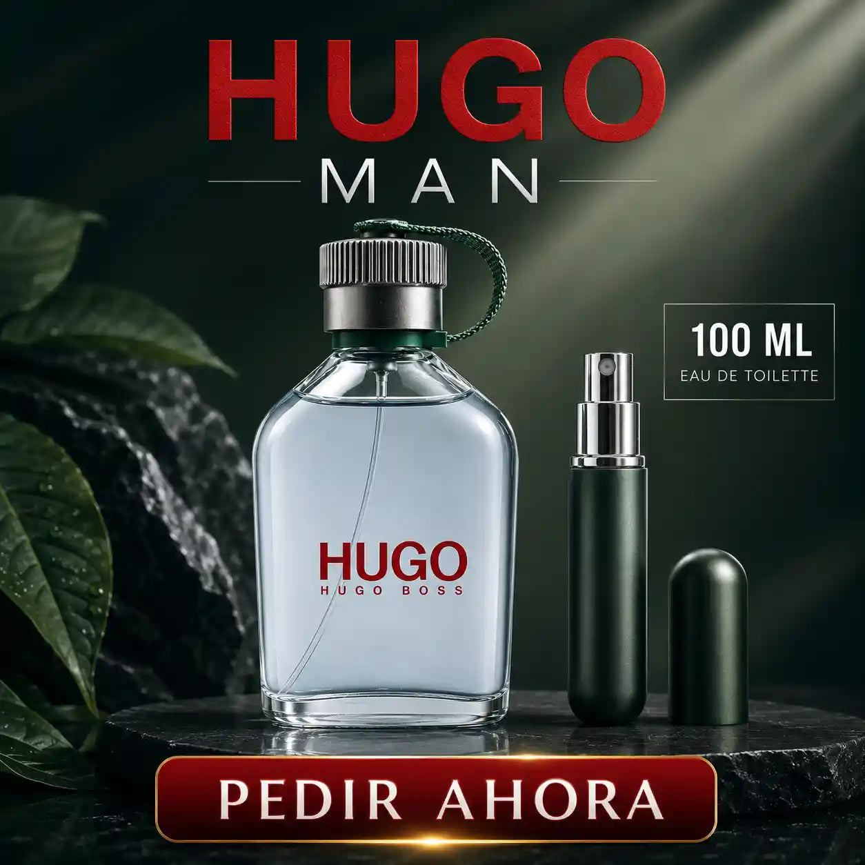 HUGO BOSS MAN 100 ML + PERFUMERO RECARGABLE