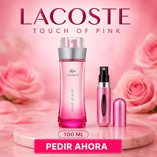 LACOSTE TOUCH OF PINK 100 ML + PERFUMERO (DAMA)